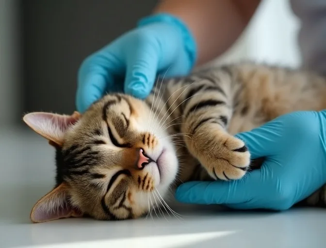 Specialist carefully handling a deceased cat with dignity in Soldiers Hill